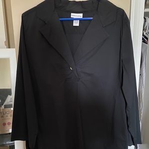 Black cotton button down